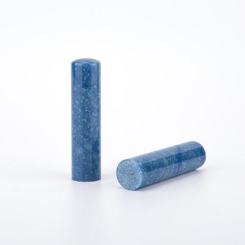 天然蓝东陵印章 天然石 宝石 圆章工厂直销